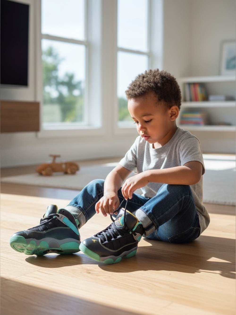 Air Jordan 6 Rings GS Hornets Kids Sneakers